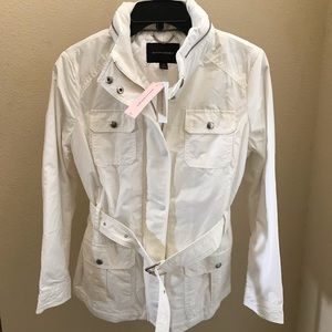 BR Waxed Cotton Blend Hooded Utility Jacket